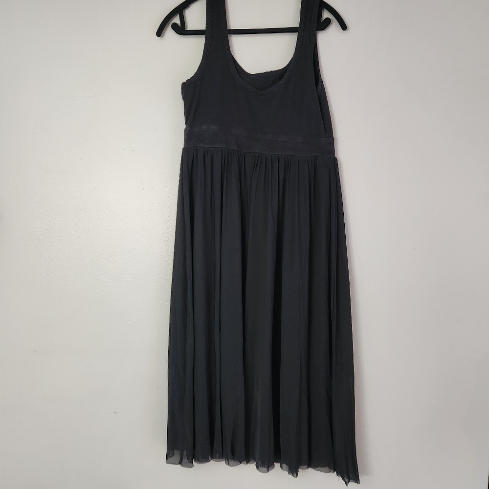 Torrid Black sleeveless tank top casual Dress Plus Size 00 sheer overlay